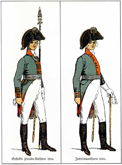 Offiziersröcke des Regiments Nr. 16