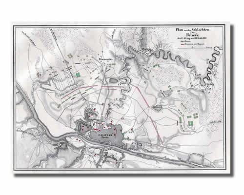 Karte von Polotzk (aus Kausler/Woerl)