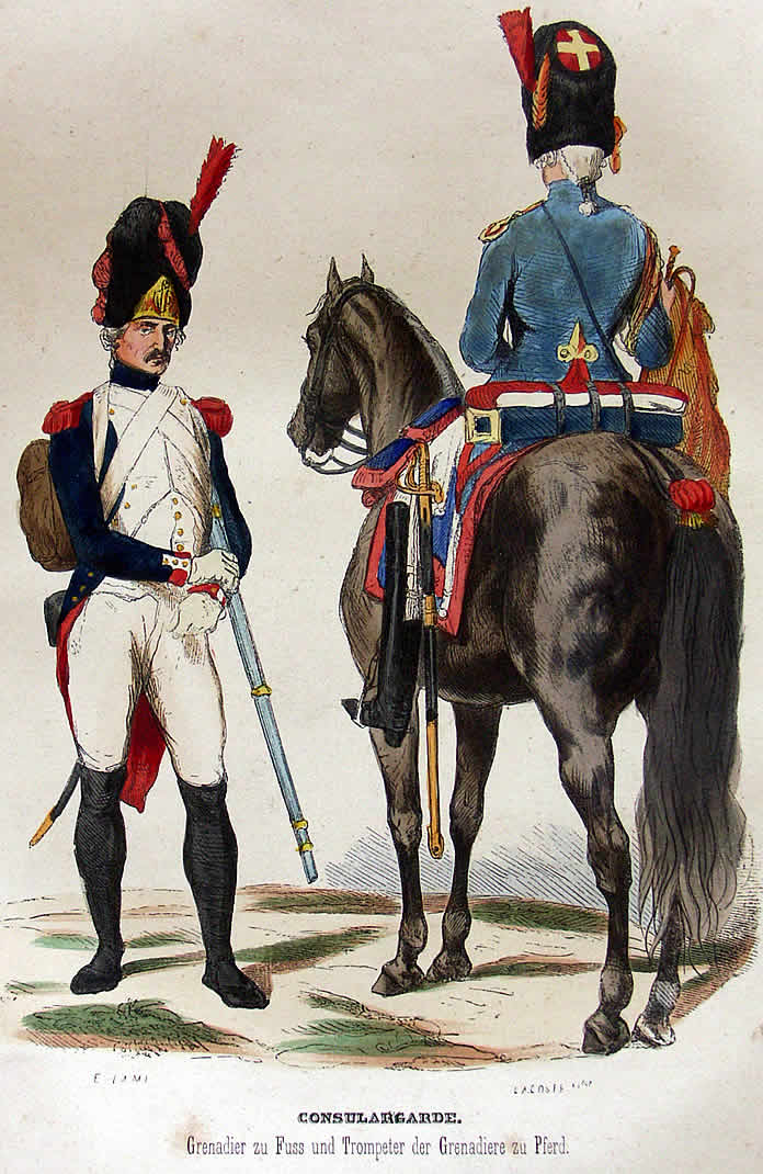 Napoleon Online Uniformbilder aus dem Werk von Marco St. Hilaire über